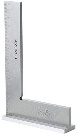 Escuadra Carpintero 150 x 100 Mm Con Escala (Cm), Metal Escuadra Precisión Angular 90° Base De Goniómetro, Escuadras Metalicas Carpintero Para Mediciones Angulares En La Construcción Metálica