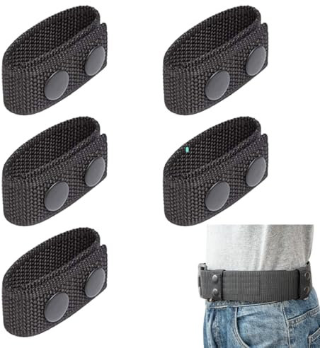 KEQAR Ceinture en Nylon, 5 Pièces avec Double Boucle, Fixation pour Sports de Plein air, Tactique de Sécurité, Ceinturon Tactique Militaire, Accessoire pour Équipement Militaire et Policier