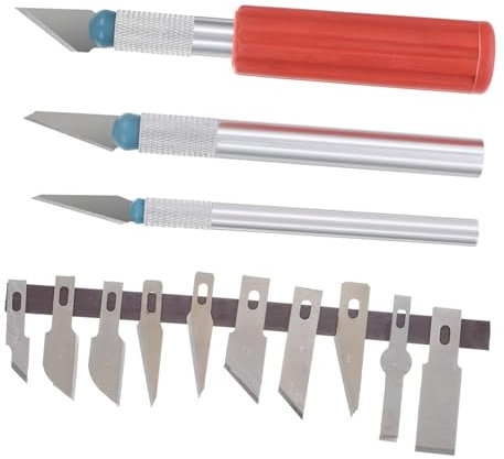 Housoutil 13pezzi Coltello Da Intaglio Strumento Per Incisione e Riparazione Di Modelli Coltelli Da Per Taglio Precisione Su Legno Cartone Plastica e Altri Materiali Incomparabile e Bordi Li