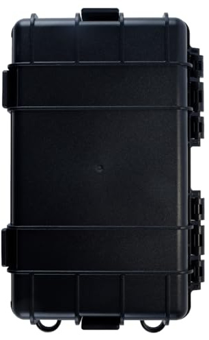 Hoite Grand coffre-fort magnétique noir – Rangement discret et durable pour dessous de caisse (clés, objets de valeur, argent liquide)