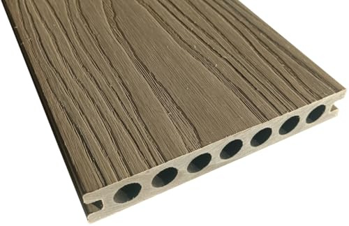 Listone WPC 3D SUPRAM HD co-estruso per pavimentazione decking effetto legno 138x2200mm spessore 22mm (Beige/Grigio)