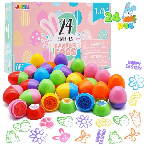 JOYIN 24 stampi per uova pasquali la caccia alle uova di Pasqua per riempire i cestini di Pasqua per i francobolli pasquali, regali di classe