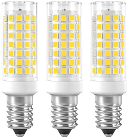 LUHMQ E14 LED Bulbs 3 Pack E14 European Screw Base for Electric Window Candle Lamp,Refrigerator Bulb E14 Cooker Hood Oven Bulb,7W Equivalent to70W Incandescent Bulb 700LM AC120V (Daylight White 6000K)