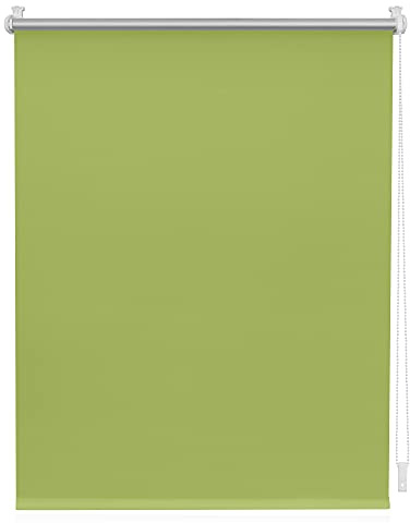 Lichtblick Thermorollo ohne Bohren, Klemmfix, Verdunklungsrollo, Hitzeschutz, Sichtschutz, Wandmontage, Deckenmontage, Rollo für Fenster und Türen B70 x H220 cm, Grün