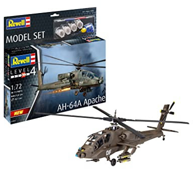 Revell 63824 1:144 Kit de modélisme AH-64A Apache Army fidèle à l'original Pour avancé, Non peint