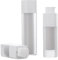 Lot de 2 flacons à Pompe en Plastique givré - Rechargeables - pour Fond de Teint, crème, Lotion - Carrés - 50 ML