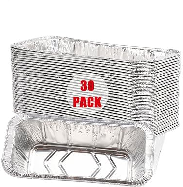 Puideon 30 Pack Grease Cup Liner Compatible with Blackstone 17 22 27 30 36 inch Heavy Duty Grease Catcher Drip Tray Disposable Alumimum Foil Drip Pan Grill Accessories
