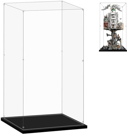 LILIKAKA Display Case for Lego 76417 Gringotts Wizarding Bank – Collectors' Edition, 17.71x15.74x31.49inches (45x40x80cm), Protect Your Collectibles from Dust with a Clear Showcase