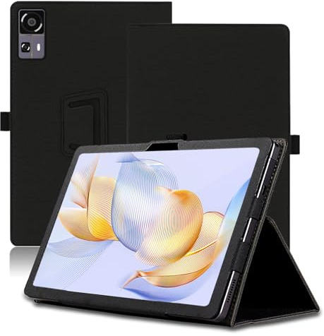 Funda para Acer Gadget E10 ETPad 10.95 Pulgadas, Acer Gadget E10 ETPad Tablet Funda, Funda Protectora Plegable con Soporte para Lápiz y Correa para la Muñeca, Protección Total. (Negro)