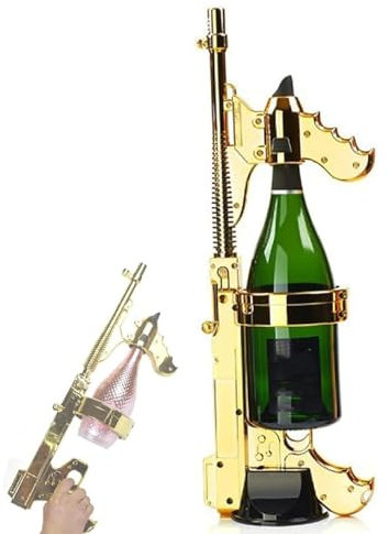 Champagnesprutpistol, Justerbar Längd Champagnepistolskytte Med Stråle, 750ML-1,5L Ölpistolskytte För Fest/klubb/bar/pub/fest/födelsedag/bröllop/jul/baratmosfär