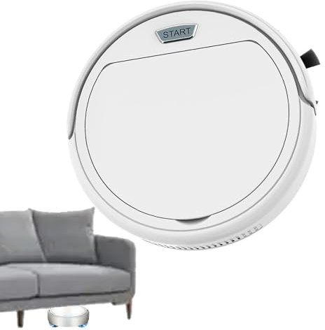 Cleaner robot - pulitore per pavimenti, spazzatrice da pavimento | Dispositivo di pulizia elettrico senza fili con forte aspirazione, detergente ricaricabile con 2 spazzole girevoli per spazzatrice