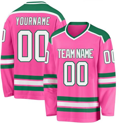 HGWOPGASD Maglia da Hockey Personalizzata, Pullover a Maniche Lunghe, Regali Personalizzati per i Tifosi di Hockey per Uomini e Donne A10