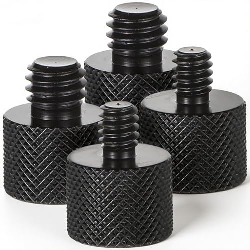 LIQWEI 4 stycken 1/4 till 3/8 tums riggych-skruvadapter, stativ adapter aluminium metall stativ skruvadapter gängadapter för kamera lampstativ mikrofonstativ