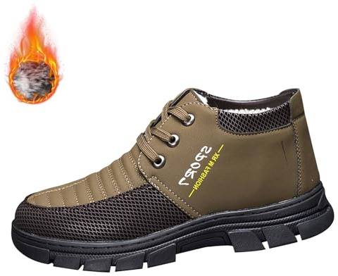 Generico scarpe neve uomo Stivali Uomo Invernali Caldo Da Escursionismo Comodi Ed Eleganti Stivali Invernali Classic Chukka Boots Biker Neve Impermeabili scarpe antipioggia