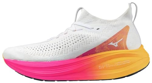 Mizuno Unisex Neo Vista 2 - White/White/Pink Tetra, weiß, 40 EU