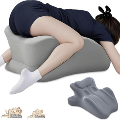iuscacey Almohada de Pareja para intimidad: cuña de Espuma viscoelástica con elevación de 27° para un Soporte Profundo, Mejor Postura y Comodidad.,Gris