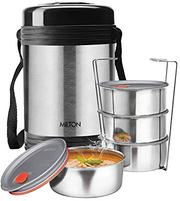 Milton Legend 4 Tiffin Boîte à déjeuner isotherme en acier inoxydable Argenté 800 ml