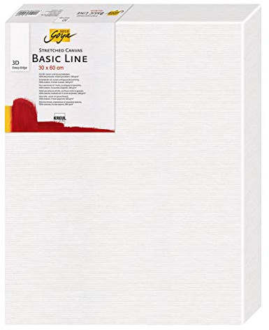 KREUL 643060 - Solo Goya 3D Stretched Canvas Basic Line, Keilrahmen 30 x 60 cm, extra tief ca. 3,8 cm, 100 % Baumwolle 4 fach grundiert, ideal für Öl-, Acryl- und Gouachefarben