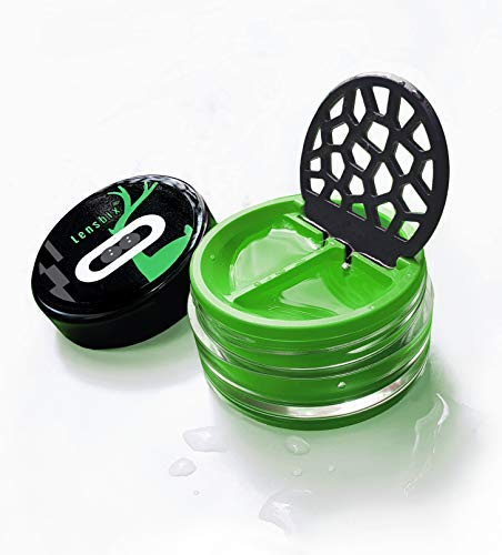 Lensbix kontaktlinsbehållare. Den perfekta presenten för linsbärare. Det innovativa sättet att förvara. Grönt rådjur (grön)