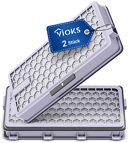 VIOKS Motorfilter Set 2x Ersatz für Мiele Hepa Filter 9616280 SF-HA50 / Staubsaugerfilter passend für Mielе Parquet Twister Xl, Staubsauger S 8340