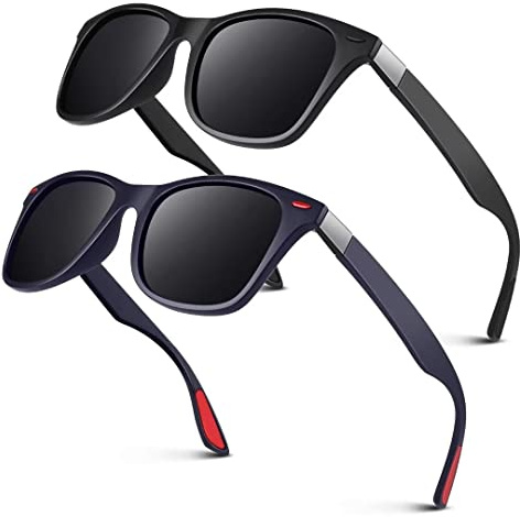 LINVO Occhiali da Sole da Uomo Donna Polarizzati Classici Moda Rettangolari TR90 100% Protezione UV403 per Guidare la Pesca