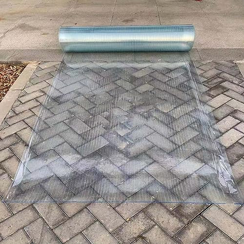 NIANXINN Feuille de Toiture en Polycarbonate,Panneau Transparente pour Serre,Protection UV,pour Remplacement de Revêtement de Cadre Froid D'auvent Extérieur de Jardin,Largeur x Hauteur (1x6m)