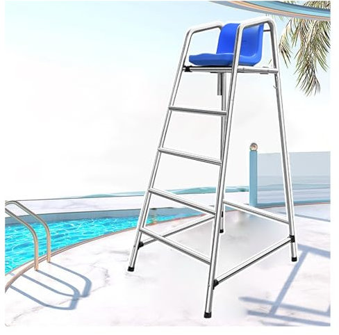 silla de socorrista de piscina Escalera de piscina Equipo de Seguridad Silla de Socorrista, 120/ 150/ 180cm de altura Sillas de salvamento de alta resistencia para Playa de Parque Acuático Comercial c