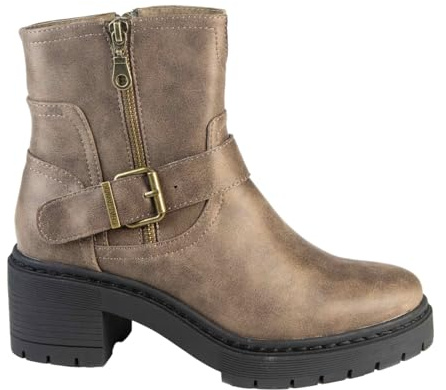 CHATTAWAK Mujer 18KLINATAUPE40 Botín, Gris pardo, 40 EU, marrón, 40 EU