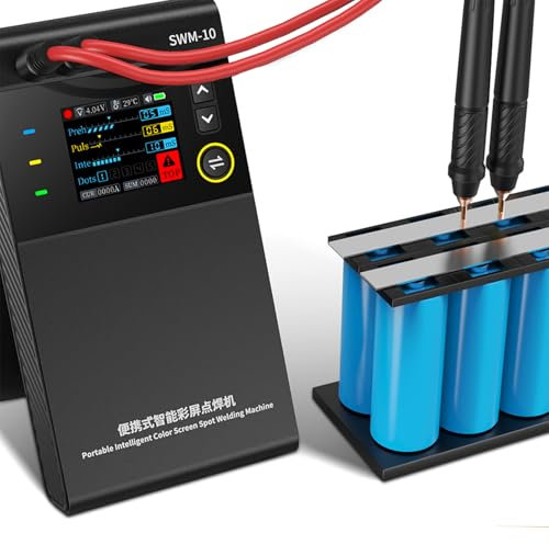 Soldador por punto, máquina de soldadura por puntos portátil ajustable 5000 mAh mini soldador por puntos carga USB pluma de liberación rápida hoja de níquel para soldadura por puntos