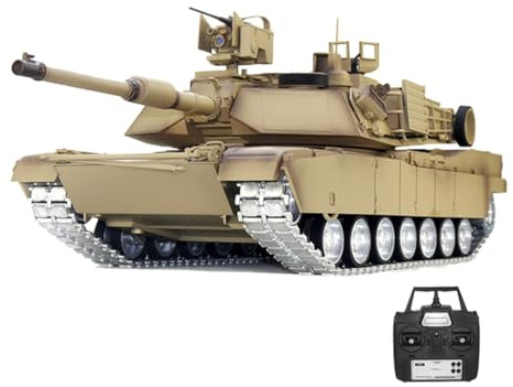 BAUBAUPLAY 1/16 Scale Remote Control RC Tank, RC USA M1A2 SEP V2 Main Battle Tank 2.4Ghz Radio Controlled Military Battle Tank Toy with Lights&Sounds