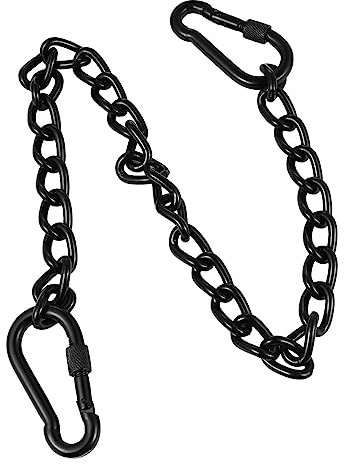 Happyyami Chaîne De Hamac en Acier Inoxydable 66 Cm Mousquetons Support pour Balançoire Extérieure Robuste Et Solide pour Camping Et Randonnée Accessoires De Jardin