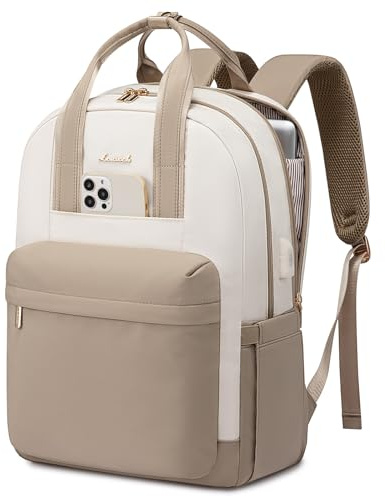 LOVEVOOK Laptop Backpack Womens, 15.6 inch Fashion Rucksack Bag for Women, Waterproof School Bags with USB Port, Ladies Back Pack for Uni College Travel, Work Bag for Office Teacher Nurse