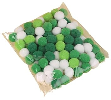 Yeesabella 200 Pcs Assorted Pom Poms, 1cm Colorful Portable Fluffy Pom Poms Balls Fuzzy Craft Poms Ball for DIY Creative Crafts Decorations Arts Projects Small Polypropylene Lightweight Green