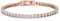 Philip Jones Rose Gold Plated 3mm Tennis Bracelet Created with Zircondia® Crystals