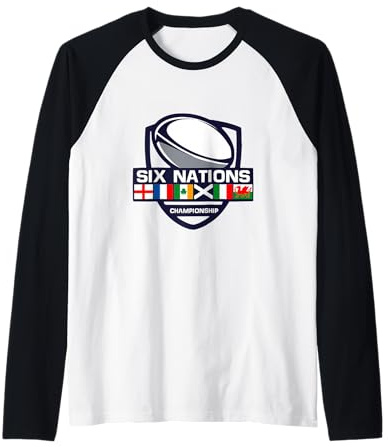 Seis Naciones de Rugby Camiseta Manga Raglan