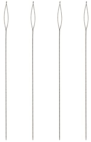 The Beadsmith Basic Elements Agujas plegables para ojos – 2.5 pulgadas de largo – Alambre trenzado flexible – Ojo grande, fácil de enhebrar – 4 agujas finas