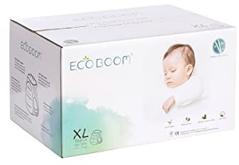 ECO BOOM - PANT - BRAGUITA PAÑAL TALLA XL, Ecológico de BAMBÚ Natural. 70% Biodegradable, Hipoalergénico