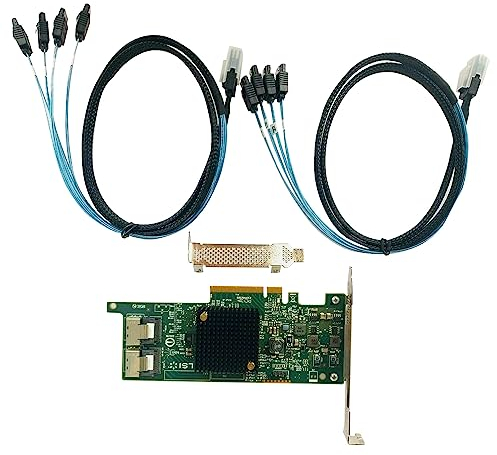 LSI 9207-8i RAID Controller Card SAS 6Gbs HBA P20 IT Mode for ZFS FreeNAS unRAID RAID Expander Card + 2 * 8087 SATA Cable