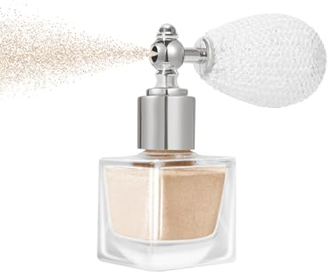 NebulaGlam Spray Purpurina Cuerpo y Pelo, Maquillaje Glitter de Polvo de Hadas, Spray Purpurina Maquillaje de Cabello Cara Corporal, Amarillo Champán