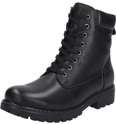 Josef Seibel Damen Schnürstiefeletten Marta 27,Weite G (Normal),Wechselfußbett,uebergangsschuhe,uebergangsstiefel,warm,schwarz,43 EU