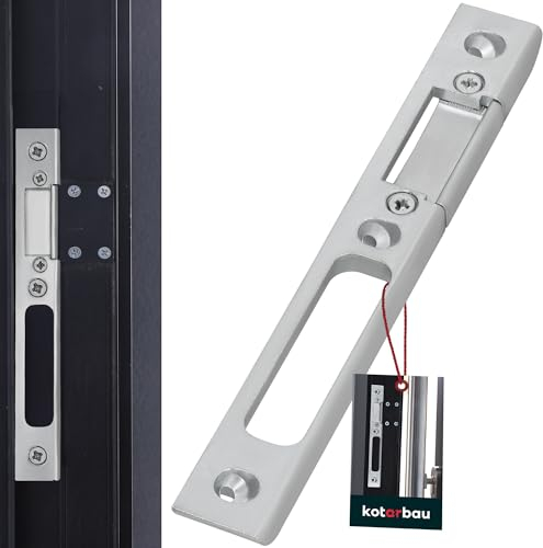 KOTARBAU® Schließblech Haustür verstellbar Links Aluminiumguss 18 cm Tür Schließblech für Türen und Tore