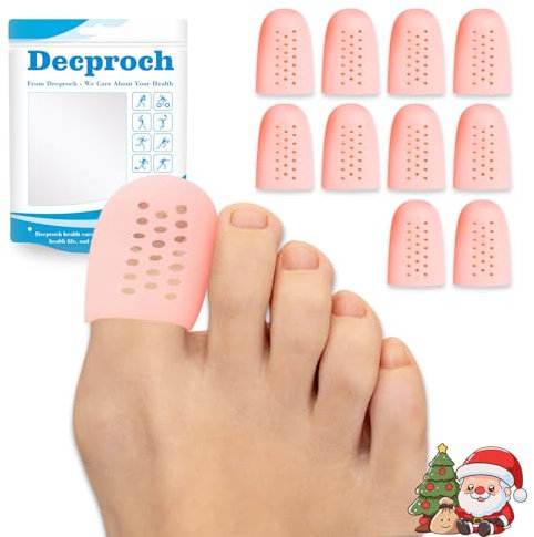 Zehenschutz Großer Zeh, 10 Stück Silikon Zehenkappen, Anti-reibung Zehenschutz aus Silikon, Zehenschoner Zehenpolster für Blasen, Hühneraugen, Schmerzlinderung durch Reibung und mehr (Rosa)