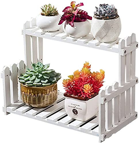 YXUANYZNB Estante de madera para flores, 2 niveles desmontables, estante de exhibición de escaleras de flores para jardín, patio, esquina, balcón, sala de estar, B + 40 cm