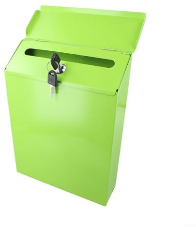 Rustic Wall Mounted Mailbox Locking System for Safe and Stylish Mail Storage (Green)