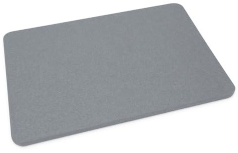 Acomoda Textil – Alfombra de Baño de Piedra Diatomita 40x60 cm. Tapete Antideslizante de Secado Rápido y Alta Absorción Práctico, Higiénico y Funcional para el Hogar (Gris)