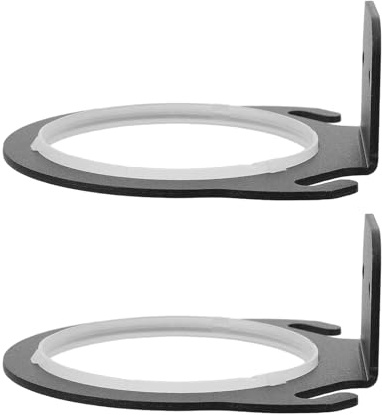 TOPPERFUN Support Mural Installation Facile en Aluminium 2pcs pour Sèche-cheveux Design Moderne Minimaliste Noir pour Salle de Bain et Coiffeuse
