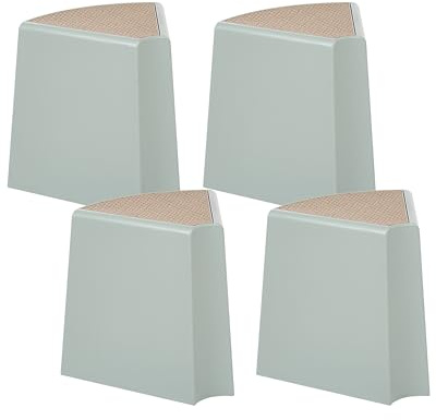 Beliani Lot de 4 Tabourets en Matière Synthétique de Jardin Empilables Siège d'Appoint Extérieur Vert Menthe Evros