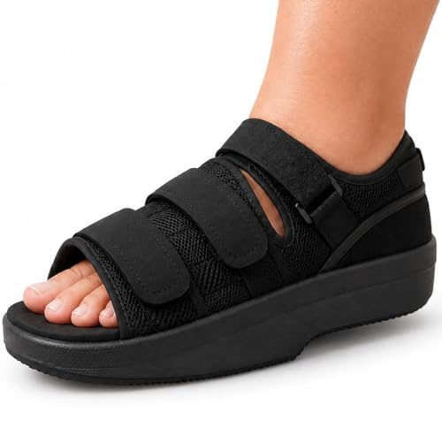 BODYTONIX Post-Operative Heel Relief Single Shoe, Rearfoot Offloading Medical Shoe for Post-Surgery Foot Support, Open Toe (UK 3.5-5)