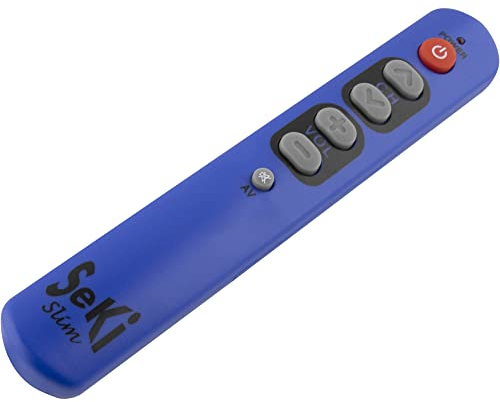 SeKi Slim blau lernfähige Universal-Fernbedienung mit großen Tasten - für Senioren + Kinder