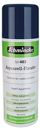 Schmincke - Aquarell-Fixativ, Aeropump, 300 ml, 50 403 040, Zwischen- und Schlussfixativ für Aquarellbilder mit hoher Fixierwirkung, farblos, schnell trocknend